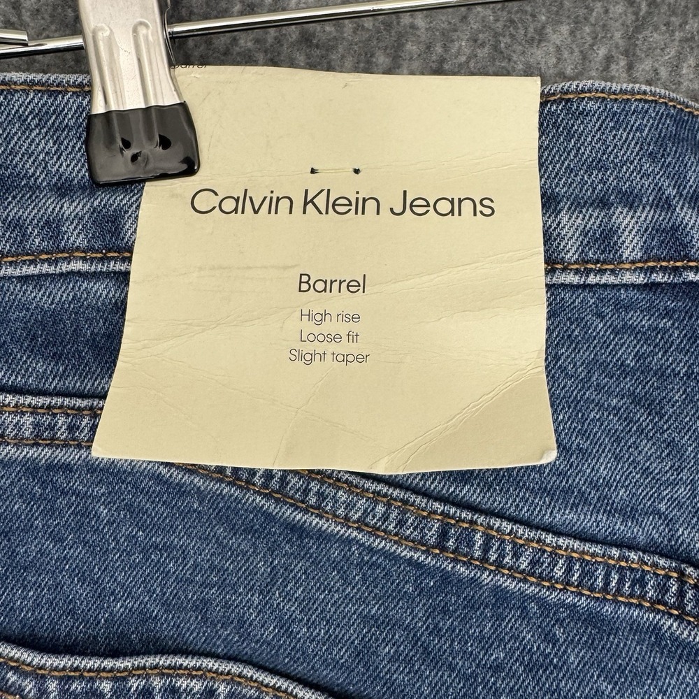 Calvin Klein Barrel Jeans Women's 29 Runaway Blue High Rise NWT - Picture 16 of 16